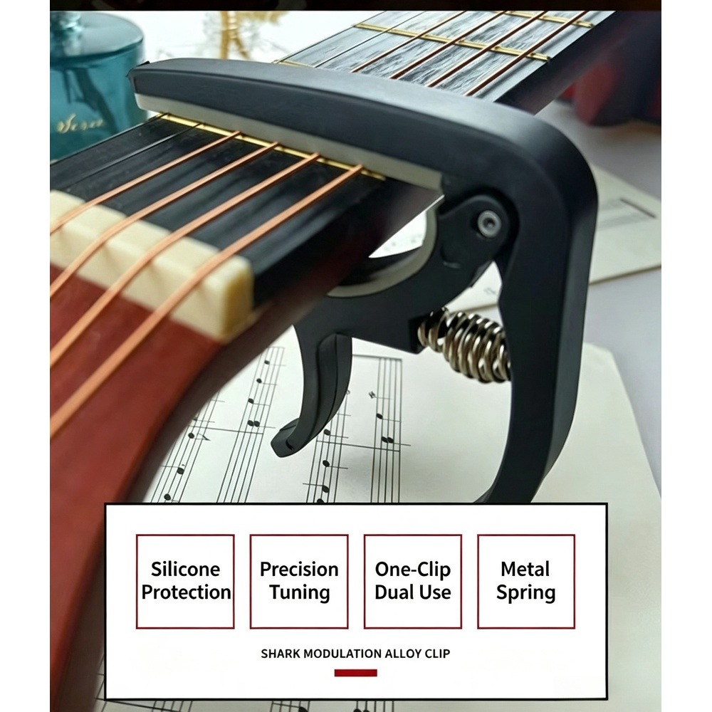 Musical Instrument Types - Capo de guitarra 2 en 1