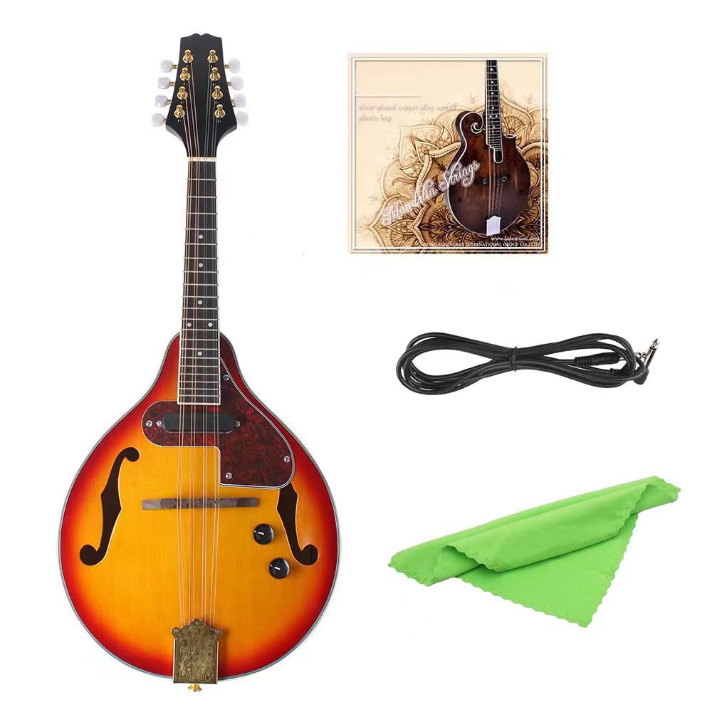 Musical Instrument Mandolin - Mandolina de Abeto, Oud, 8 Cuerdas,