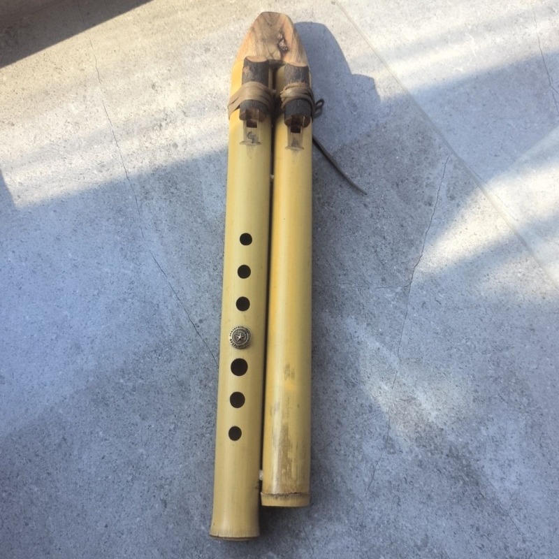 Musical Instrument Indian - Flauta de doble tubo GA Key,
