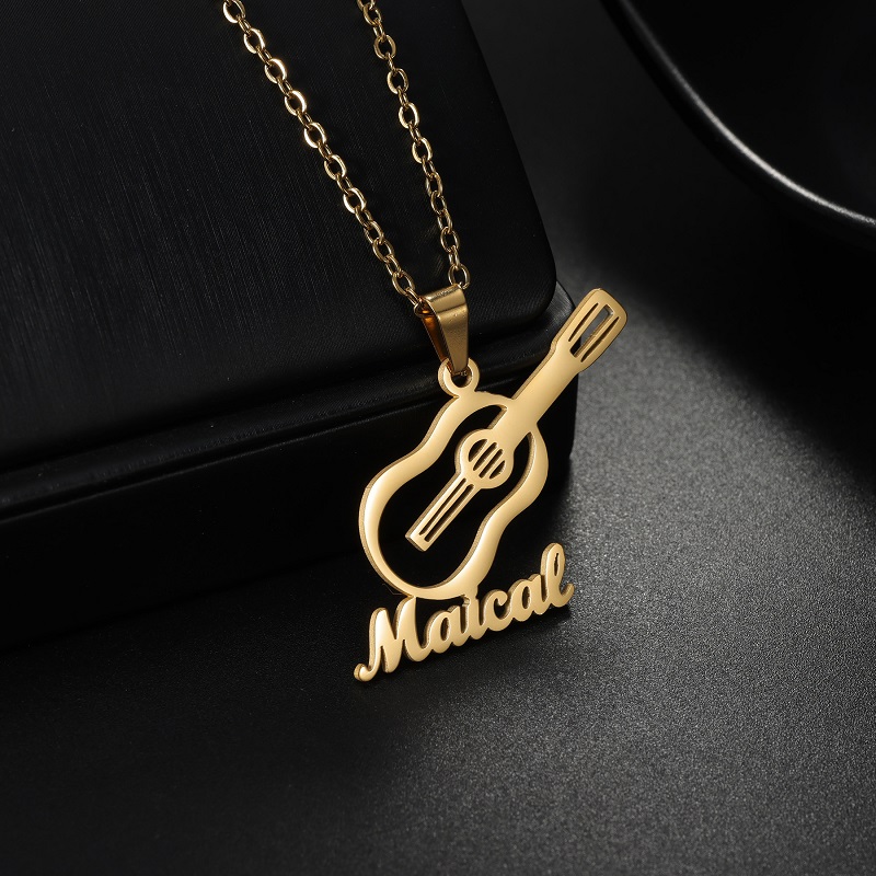 Musical Instrument With Names - Nuevo collar con colgante de instrumento