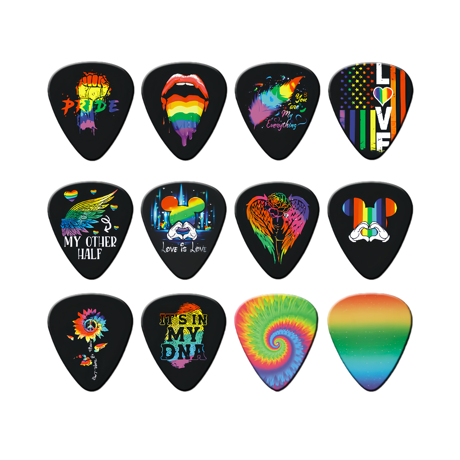 12 piezas de púas de guitarra  - Musical Instrument Types reseña y precio