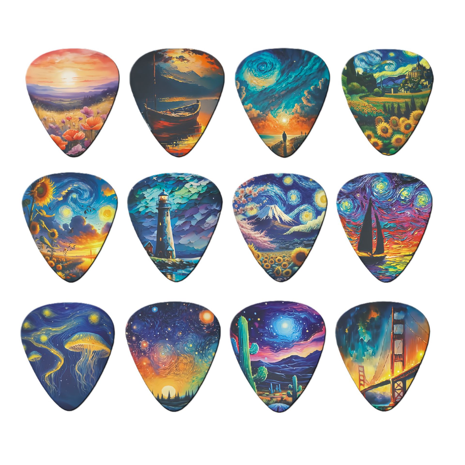 12 piezas de púas de guitarra  - Musical Instrument Types reseña y precio