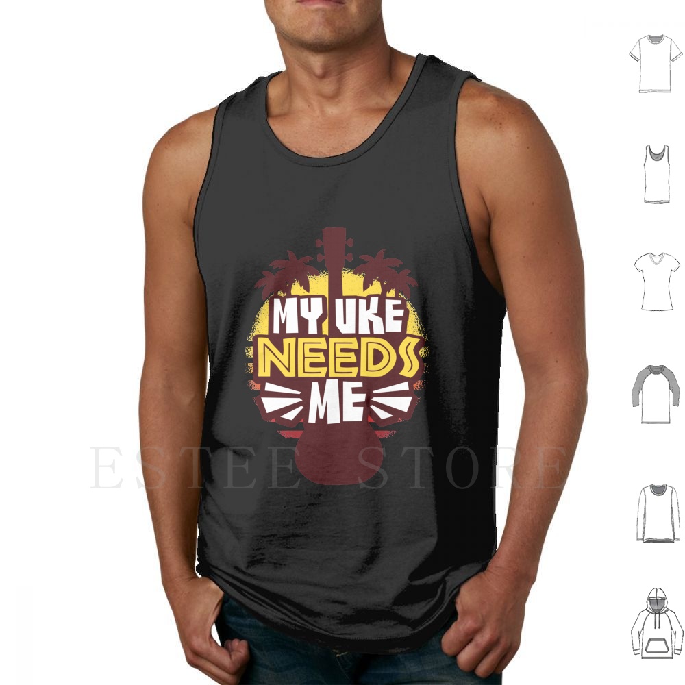 Ukelele camisetas sin mangas c - Musical Instrument Hawaii reseña y precio
