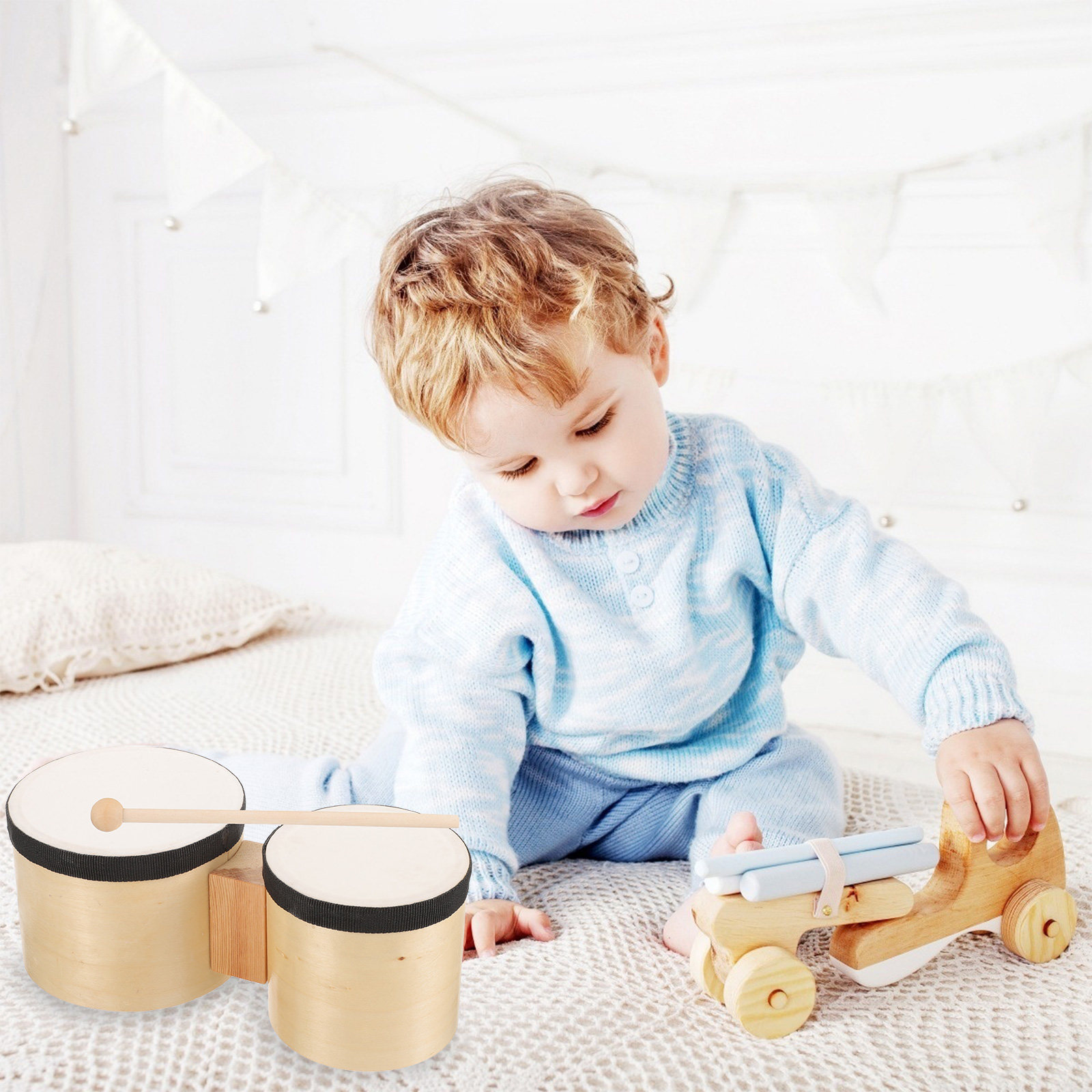 Tambor de percusión de madera, - Musical Instrument I Play reseña y precio