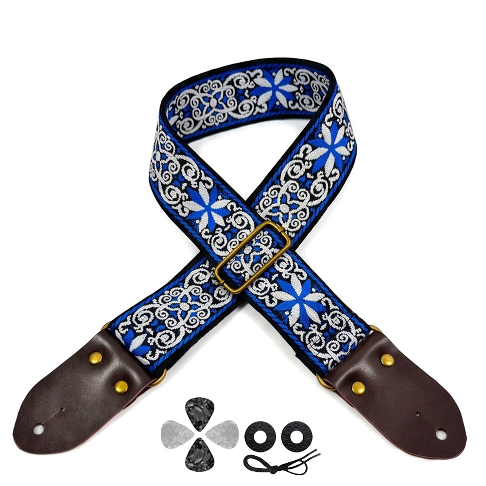 Correa de guitarra bordada con - Musical Instrument Types reseña y precio