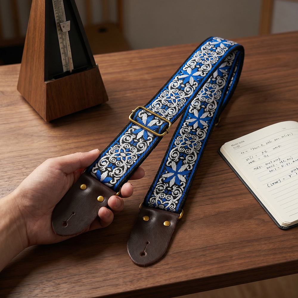 Correa de guitarra bordada con - Musical Instrument Types reseña y precio