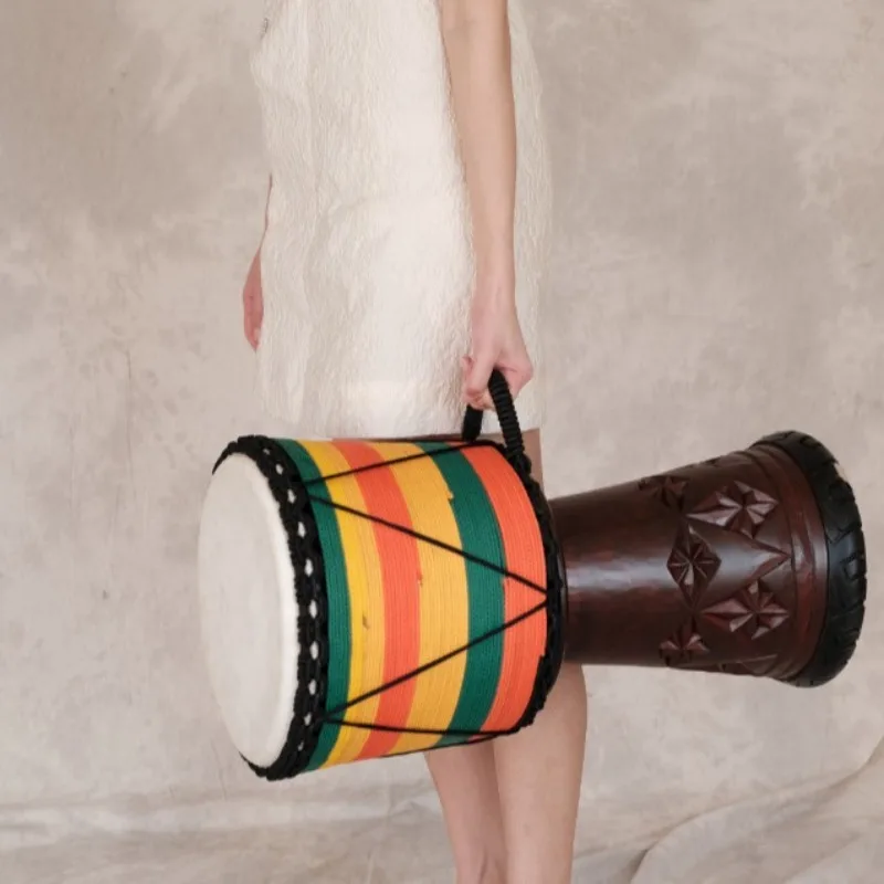 Tambor africano de caoba Djemb - Musical Instrument Indian reseña y precio