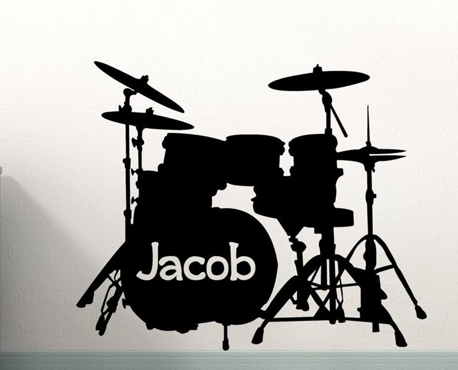 Calcomanía de pared con nombre - Musical Instrument With Names reseña y precio